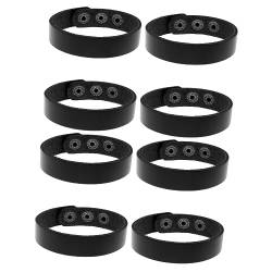 LIFKOME 8 Stk einfache Handgelenkskette Handgemachte Armbänder Einfaches Design Armband Manschettenarmbänder für Herren Armband für Jungen pärchen armband Unisex-Armband Lederarmband Black von LIFKOME