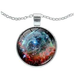 LIFKOME Frauen Halskette Anhänger kosmische Halskette j-Halskette für Damen weihnachtsek weihnachteb necklaces halsketten juweli geburtstagszig Zeit Edelstein Halskette Glaskugel-Halskette von LIFKOME