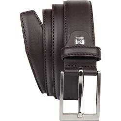 LINDENMANN Leder-Gürtel Herren 35 mm breit, Gürtel Herren Vollledergürtel schwarz, Größe/Size:100, Farbe/Color:braun von LINDENMANN