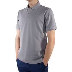 Poloshirt Herren Regular fit Kurzarm, Bio Baumwolle Polo-Shirt Herren grau Ultimate Grey, nachhaltige Kleidung Herren Made in EU, Farbe/Color:grau, Shirts Größe/Size:XL von LINDENMANN