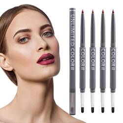 Mattes Lipliner-Stift-Set,4 Stück langanhaltender, glatter, weicher, voller Lippen-Lippenstift - Lipliner mit mattem Finish, Make-up-Geschenkset für Mädchen und Frauen Lingjiong von LINGJIONG