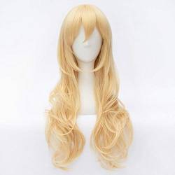 LINLINCD Cosplay wig Anime Ihre Lüge im April Miyazono Kaori Perücke Cosplay Kostüm Frauen Langes Gelbes Kunsthaar Halloween Party Perücken von LINLINCD