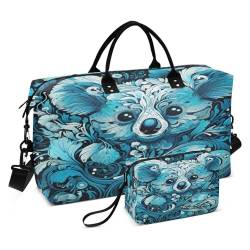 LINNIKEEEE Ausgefallener Aquarell Koala Reise-Seesäcke, Sporttasche, Weekender Handtasche mit Kulturbeutel für Damen Mädchen Herren von LINNIKEEEE