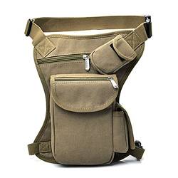 Beintasche Motorrad Männer Taille Taschen Bein Pack Tasche Männer Gürtel Fahrrad Und Motorrad Geld Gürtel Fanny Pack Motorrad Beintasche(Khaki) von LIUCHUCHU