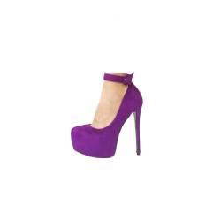 High Heels für Damen. Pumps mit geschlossener Spitze und Plateausohle und Fesselriemchen. Stiletto-Absätze für Damen zur Hochzeit, Party oder zum Homecoming,Lila,39 EU von LIUGUISUOCHBH