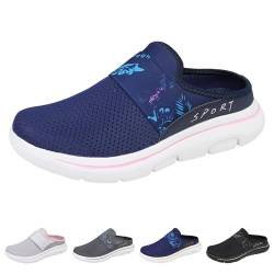 LIUPONHU Men's Comfort Breathable Support Sports Slip-On Sandals, Lightweight Casual Orthopedic Walking Shoes for Women (Blue Pink, Erwachsene, Damen, 46, Numerisch, EU Schuhgrößensystem, M) von LIUPONHU