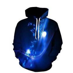 LIVBH Herren Damen Pullover Anime Cosplay Netter Hoodie 3D Gedruckter Sweatshirt-Karikatur für Teen Man of Women,Musik,3XL von LIVBH