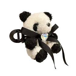 Plüsch-Pferdeschwanz-Haarklammer in Panda-Form, für Damen, Teenager, zarte Haarspange, Foto-Haar-Accessoires von LIbgiubhy