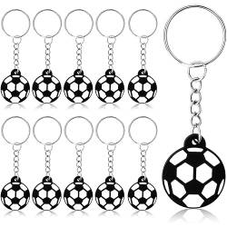 11 Stück Fußball Schlüsselanhänger Mini Fussball Sport Mitgebsel Schlüsselanhänger für Kinder, Football Key Chain, Fußball Party Schlüsselanhängern für Rucksäcke Party Dekorationen von LJFEA