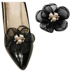 LJRPUPY Elegante Blumen-Schuh-Clips, Schuhschmuck, Verzierungen, Schuhdekoration für Damen, Pumps, flache Schuhe, Spitze von LJRPUPY