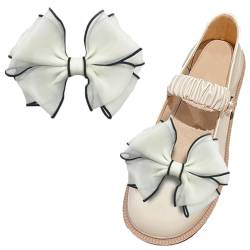 LJRPUPY Schuhclips mit großer Schleife, Charms, Schuhschnalle, Zubehör, Hochzeitsschuhzubehör für Damen und Mädchen, Satin von LJRPUPY