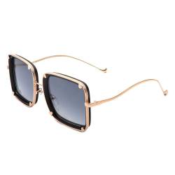 LJTJTAV Luxus Punk Sonnenbrille Herren Trend Klassisch Vollrand Brille UV400 Neutral Damen Retro Brille Sonnenbrille Damen Quadratisch,Schwarz,Einheitsgröße von LJTJTAV