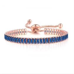 LKDFONNV-ZPY Women's Bracelets Collection, schicker Schmuck für das Handgelenk - werten Sie Ihr Ensemble von der Party bis zur Freizeit auf(A Sapphire blue2.5 * 5mm) von LKDFONNV-ZPY