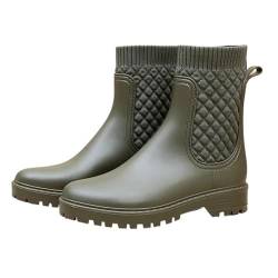 Wasserdichte, wadenlange Regenstiefel for Damen, rutschfeste Gummistiefel for Damen, Arbeitsstiefel for draußen, Gartenschuhe for nasses Wetter, for Gartenarbeit und Outdoor-Aktivitäten, langlebige un von LKDFONNV-ZPY