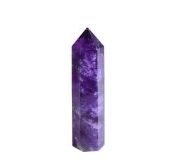 Natürlicher Amethyst-Stein, Obelisk, natürlicher Quarz, Heimdekoration, Pyramiden-Ornamente, 1 Stück, 50-60mm, Metall Zink Eisen, Amazonit von LKHFNBMUDCSX