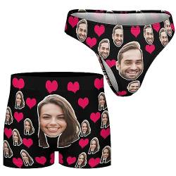 LLLGSH Personalisiert Herren Unterhose Boxershorts - mit Gesicht Foto Bedrucken Unterwäsche - Lustige personalisierte Höschengeschenke - für Herren Damen Weihnachten Valentinstag Geburtstag Geschenk von LLLGSH