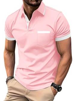 LLdress Herren Kurzarm Poloshirt Atmungsaktiv Schnelltrocknend Tshirt Freizeit Sport Sommer Poloshirts Männer Knopfleiste Polohemd von LLdress