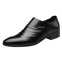 LMUIPMAA Modische Business-Schuhe für Herren spitzer Zehenbereich PU-Leder Oxford formelle Schuhe,Schwarz,44 EU von LMUIPMAA