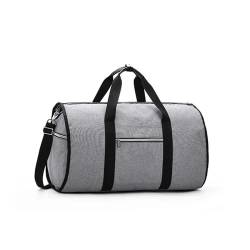 Reisetasche Große Kapazität Reise Seesack Männer Anzug Lagerung Schulter Tasche Frauen wasserdichte Oxford Faltbare Große Reisetasche Männer Gepäck Tasche(Color:Grey) von LNNXSZ