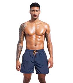 LOFHAS Herren Badeshorts Boardshorts Trainingshose mit Mesh-Futter und Verstellbarem Tunnelzug Kurze Schwimmhose Wassersport Kurze Hose (Schnelltrocknend) von LOFHAS