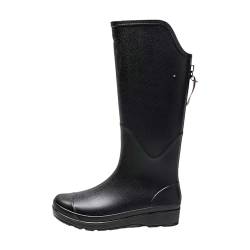 LOIJMK Damen Regen Lange Slip Freizeitschuhe Kurze Stiefeletten Outdoor Fashion Herren Freizeitschuhe Basics Damen Schuhe (Black, 38) von LOIJMK