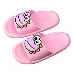 LOIJMK Dinosaurier-Kinder-Hausschuhe, niedliche -Strand-Hausschuhe für Kinder, rutschfeste - und Mädchen-Sommerschuhe Baby Schühchen (Pink, 33 Big Kids) von LOIJMK