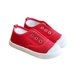 LOIJMK Kinder-Segeltuchschuhe, atmungsaktive - und Mädchenschuhe, Indoor-Kinderschuhe, Kleinkindschuhe Wanderschuhe Kinder 40 (Red, 27.5 Little Child) von LOIJMK