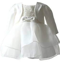 LOLIWE Taufkleid Taufbolero Baby Mädchen Kleid Blumenmädchenkleid (DE 68) von LOLIWE