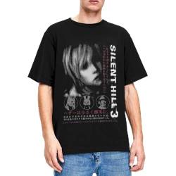 LONG TA Heather-Silent-Hill-3-Men-Women-T-Shirt-Horror-Game-Merch-Fun-Tee-Shirt-Short-Sleeve Black L von LONG TA