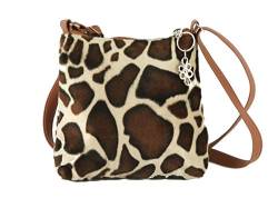 Loni Trendy Kreuz-Körper Animal Print Umhängetasche in Giraffe von LONI