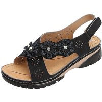 LOVGCCN Damen Boho Flip Flop Sandalen Gladiator Sandalen T-Riemen Perlen Sandalette von LOVGCCN