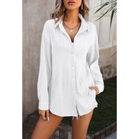 LOVGCCN Langarmhemd Frauen Frühling und Sommer Welle Textur Lose Mode Shirt Frauen von LOVGCCN