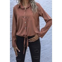 LOVGCCN Langarmhemd Herbst Casual Tops Strickjacke Hemdkragen langärmliges Hemd weiblich von LOVGCCN