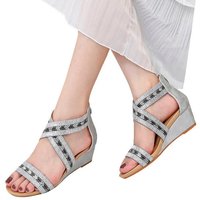 LOVGCCN Womens Plattform Keile Sandalen Dressy Sommer Mitte Ferse offene Sandalette von LOVGCCN