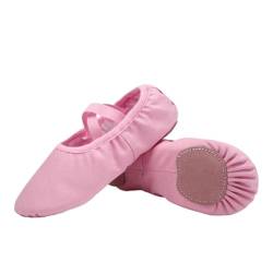 Leichte Ballettschuhe,Ballettschuhe Mädchen Canvas Flats Ballett Tanzen Hausschuhe Tanzschuhe for Erwachsene Frauen Kinder Yoga Klassische geteilte Sohle Weiches Leder Ballettschuhe Frauen (Hellbraun, von LPLPL