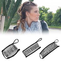 Banane Haar Clip Stretch Double Side Faul Frauen Haar Kamm Dicke Lockige Haar Styling Bun Mohawk Zubehör Maker Werkzeug Pferdeschwanz von LQQDREX