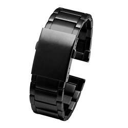 LQXHZ 22mm 24mm 26mm 28mm 30mm Edelstahl Watch Strap Compatible With Diesel Compatible With DZ4316 DZ7395 DZ7305. Männer metall feste armband band armband(A Black,28mm) von LQXHZ