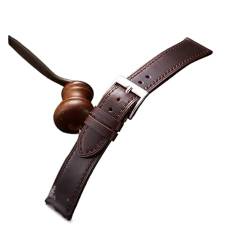 LQXHZ Vintage Style Oil Wax Leather Watchband 18mm 19mm 20mm 21mm 22mm Handmade Watch Strap Wristband Zubehör For Herren (Color : Red brown, Size : 18mm) von LQXHZ