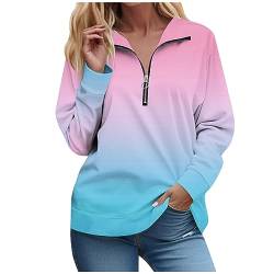 LSAltd Bluse Damen Pullover Damen Herbst Fleecepulli Damen Overall Damen Kuschelig Warme Jogginghose Damen Thermounterwäsche Damen Extra Warm Y2k Hausanzug Damen Winter Winterpullover Damen（1-Pink,L） von LSAltd