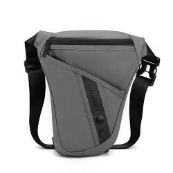 Motorrad Beintasche Männer Taille Fanny Pack Drop Bein Tasche Wasserdicht Casual Reise Wandern Motorrad Fahrer Männlichen Gürtel Hüfte Bum Oberschenkel Taschen Motorrad Tasche Bein(Gray) von LSHIJI