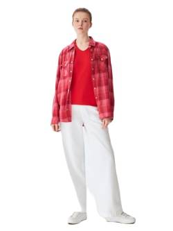 LTB Jeans Damen Karohemd Nova - Karohemd Damen mit Knopfleiste und klassischer Passform hergestellt aus Baumwolle - Pink Größe L von LTB Jeans