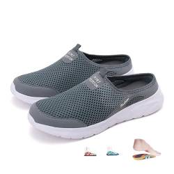 Herren Mesh Atmungsaktive und Bequeme Slip-On Schuhe Herren Pantoletten & Clogs Orthopädische Schuhe Sport Sandalen mit Rutschfester Sohle, grau, 41 EU von LTHTX