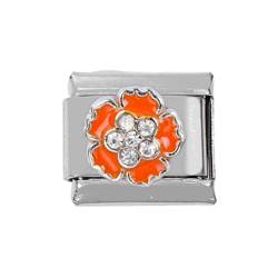 LUOFENG Italienischer Charm, modischer Blumen-Charm, italienische Glieder, passend für 9 mm große Armbänder, Edelstahl-Schmuckherstellung, handgefertigter Damenschmuck, Geschenk von LUOFENG