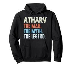 Atharv The Legend Name Personalisierte Niedliche Idee Männer Vintage Pullover Hoodie von LUXETHREADS Men's