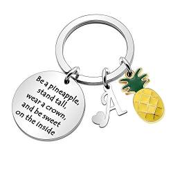 LUXYSODE Schlüsselanhänger mit Ananas-Ananas-Motiv, Geschenk für Damen und Herren, a, L, Charm von LUXYSODE