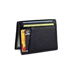 LVTFCO Ultra Slim Blocking Leder Brieftasche Kreditkarte für Männer 2021 Tasche Fall Mode Frauen Geldbörse Brieftaschen E9T3 Geld, Schwarz von LVTFCO