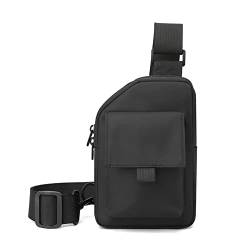 Brusttasche für Herren Herren-Brusttasche, Einzelschulter-Umhängetasche für Wandern, Reisen, Sport(Black) von LVUNZJCA