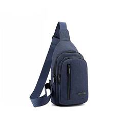 Brusttasche für Herren Herren-Outdoor-Canvas-Brusttasche für Wandern, Reisen, Sport(Blau) von LVUNZJCA