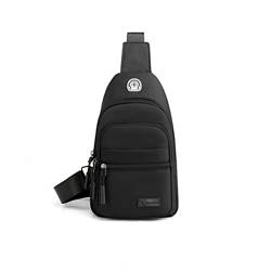 Brusttasche für Herren Herren-Oxford-Umhängetasche, Brusttasche für Wandern, Reisen, Sport(Black) von LVUNZJCA