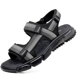 LXJYDN Sandalen Men Breathable Mesh Sandals Non-Slip Beach Sandals With Air Cushion-Gray-42 von LXJYDN